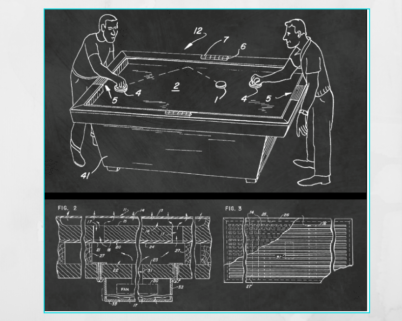 Air-Hockey-Table-First-Design-Patent-Application Air Hockey Table First Design Patent Application