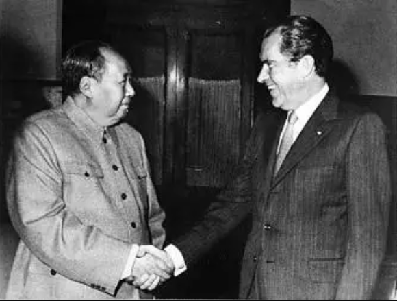 President-Nixon-with-Mao-Zedong President Nixon meets China’s Communist Party Leader Mao Zedong